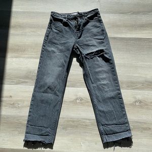 Women’s black mom jeans